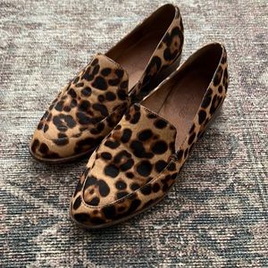 Madewell Frances Loafer in Leopard Calf Fur Size 5.5